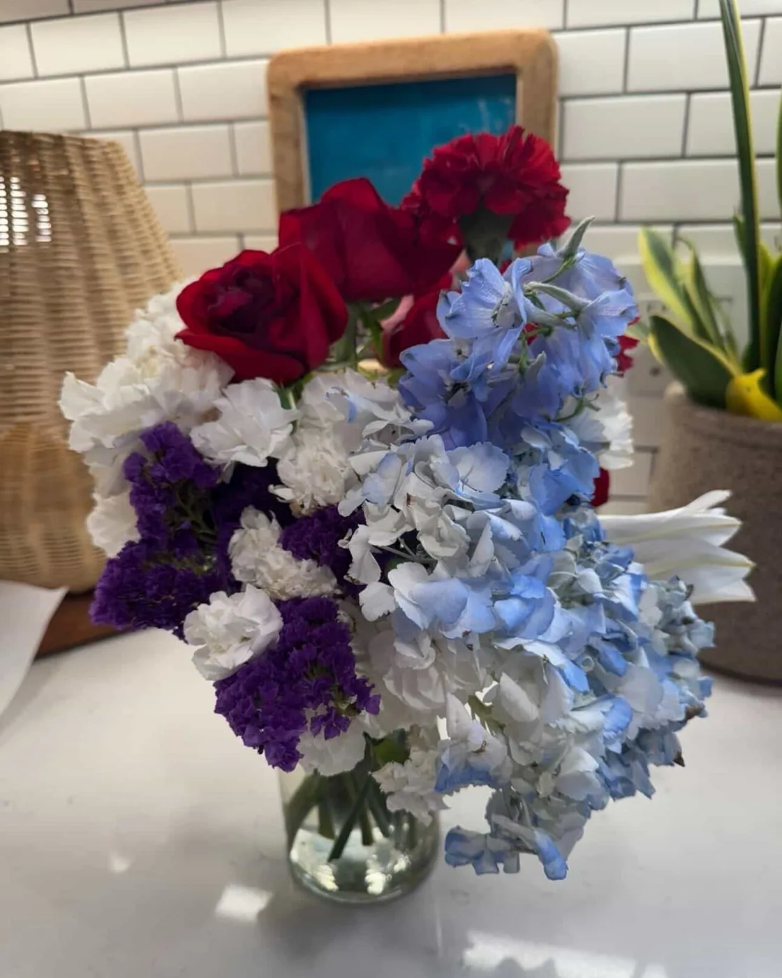 A fresh red, white, and blue arrangement